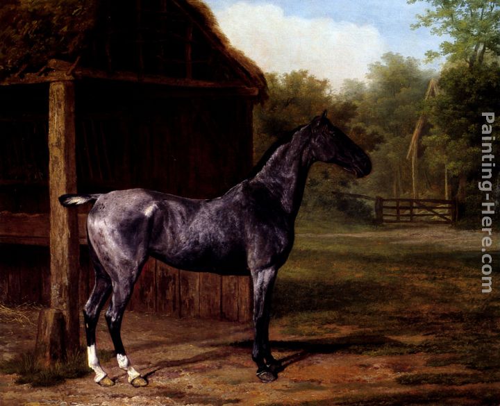 lord Rivers' Roan mare In A Landscape painting - Jacques-Laurent Agasse lord Rivers' Roan mare In A Landscape art painting